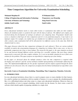 Time Comparison Algorithm for University Examination Scheduling