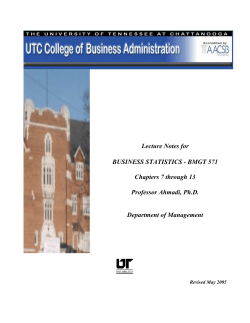 Chapters 7 through 13 - The University of Tennessee at Chattanooga