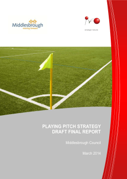 Playing Pitch Strategy - Middlesbrough Council