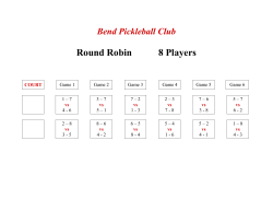 Round Robin 8 Players - Bend Pickleball Club