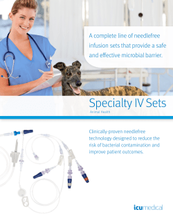 Animal Health Specialty IV Sets