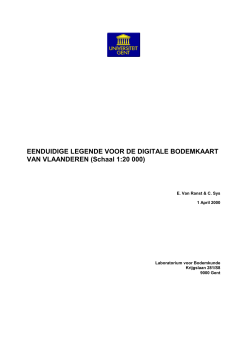 EENDUIDIGE LEGENDE VOOR DE DIGITALE BODEMKAART VAN