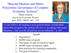 Ostrom Beyond Markets and States F17