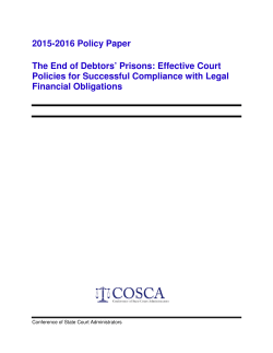 The End of Debtors` Prisons - Conference of State Court Administrators