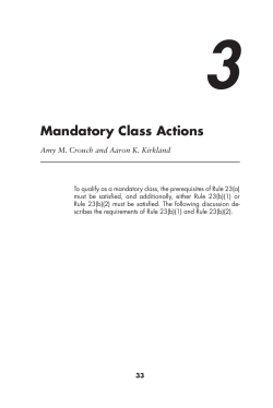 Mandatory Class Actions