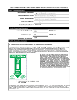 sustainability initiatives by student organizations
