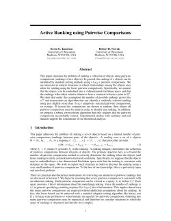 Active Ranking using Pairwise Comparisons