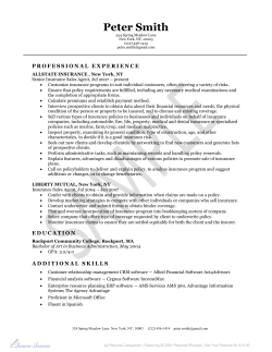 Insurance Agent Resume Example - Resume