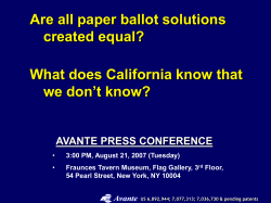 Optical Scan Paper Ballots!