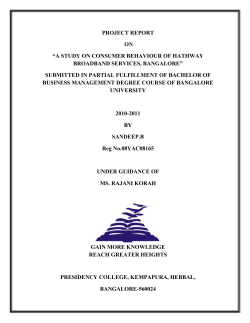 a study on consumer behaviour of hathway broadband