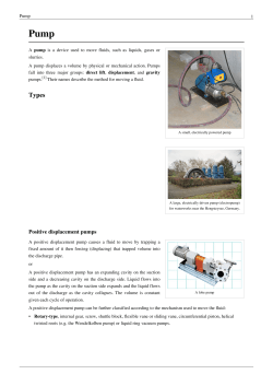 Positive displacement pumps