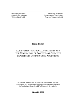 Sanna Eronen ACHIEVEMENT AND SOCIAL STRATEGIES