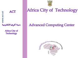 Mohammed Siddig, Cloud Computing Director, ACT, Sudan