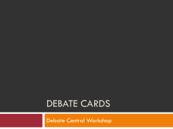 3 Debate Cards