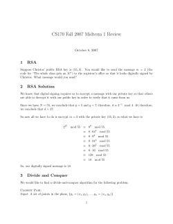 CS170 Fall 2007 Midterm 1 Review