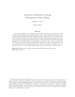 Alternative Methods for Solving Heterogeneous Firm Models