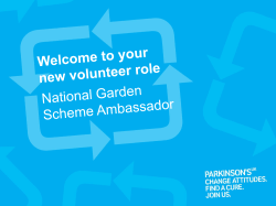 National Garden Scheme Ambassador Induction