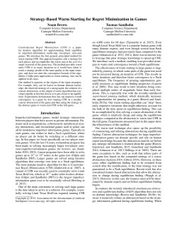 Strategy-Based Warm Starting for Regret Minimization in Games