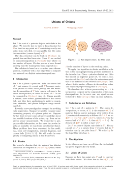 Unions of Onions - Freie Universit&auml;t Berlin