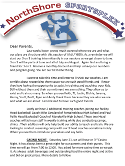 to view the newsletter - NorthShore Sportsplex