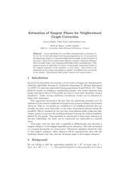 Estimation of Tangent Planes for Neighborhood Graph Correction