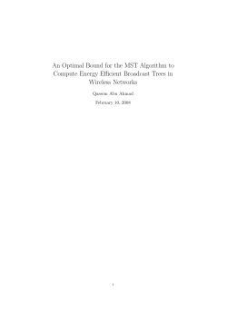 An Optimal Bound for the MST Algorithm to Compute Energy