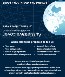 Emergency Assistance Card