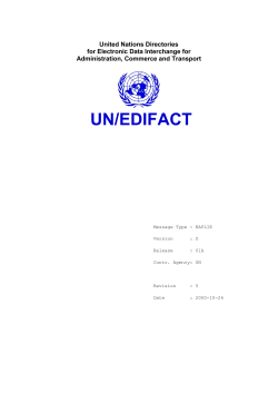 United Nations Directories for Electronic Data Interchange for