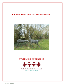 Statement of Purpose - Clarenbridge Nursing Home