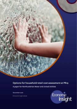 Options for household retail cost assessment at PR19