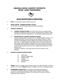 - KZN Golf Union