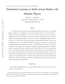 Distributed Learning in Multi-Armed Bandit with Multiple Players