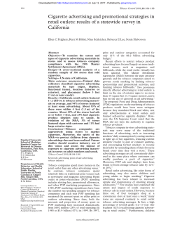 Cigarette advertising and promotional strategies