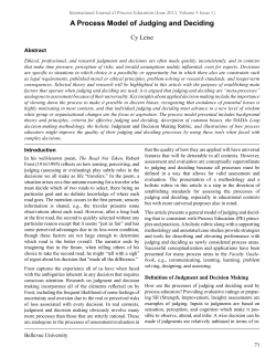 A Process Model of Judging and Deciding