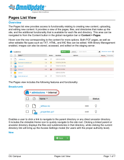 Pages List View - OU Campus Support