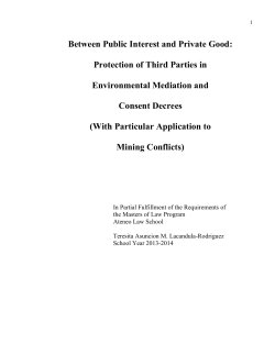 Between Public Interest and Private Good: Protection of Third
