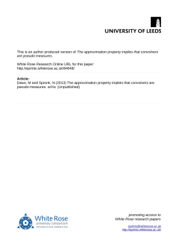 The approximation property implies that convolvers are pseudo