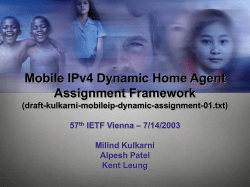 Mobile IP DHCP Based Home Address Management