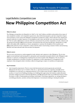 New Philippine Competition Act