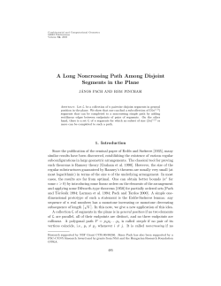 A Long Noncrossing Path Among Disjoint Segments - Library