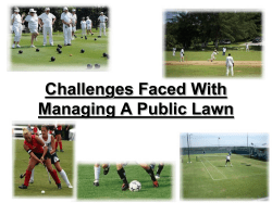 Challenges Faced with Managing Tropical Amenity Turf