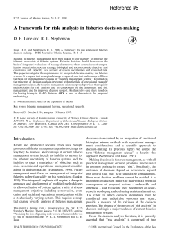 A framework for risk analysis in fisheries decision-making
