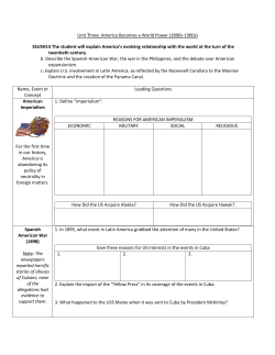 America Becomes a World Power Guided Notes