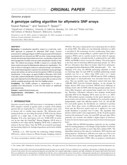 A genotype calling algorithm for affymetrix SNP arrays