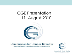 The Commission on Gender Equality