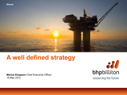 A well defined strategy
