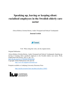 Speaking up, leaving or keeping silent: racialised employees