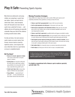 Play It Safe Preventing Sports Injuries