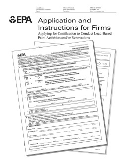 Application and Instructions for Firms