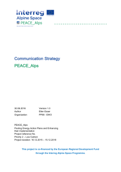 Communication Strategy PEACE_Alps